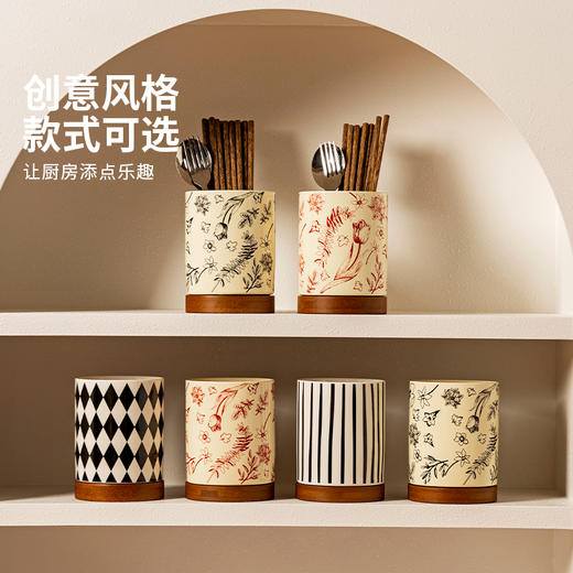 摩登主妇网红高颜值筷子收纳厨房家用2024新款陶瓷筷子筒筷子笼 商品图4