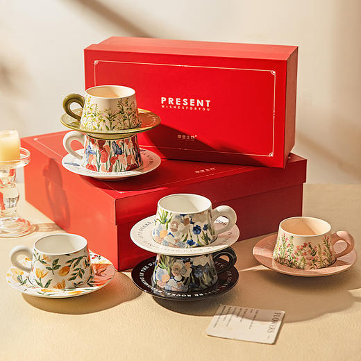 摩登主妇咖啡杯碟套装高档精致陶瓷杯子礼盒乔迁新居结婚新婚礼物 商品图0