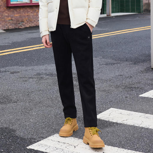 半身缘男裤 冬季针织提花舒适保暖百搭时尚休闲裤254201U10303512 商品图1