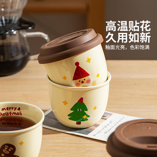 摩登主妇手握咖啡杯陶瓷杯家用喝水杯便携杯子办公室拿铁杯马克杯 商品图2