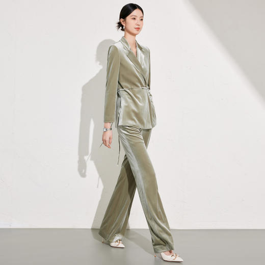 新中式西装套装女2026新款秋冬丝绒职业装 商品图7