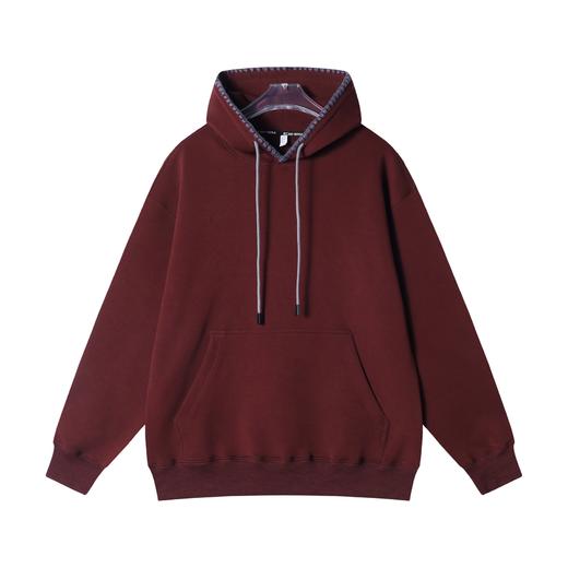 WY727秋冬季新款时尚个性韩版撞色抽绳连帽长袖卫衣情侣宽松百搭上衣 商品图3