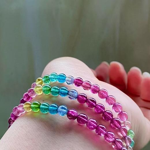 5mm-6mm多圈彩虹碧玺手串 商品图4