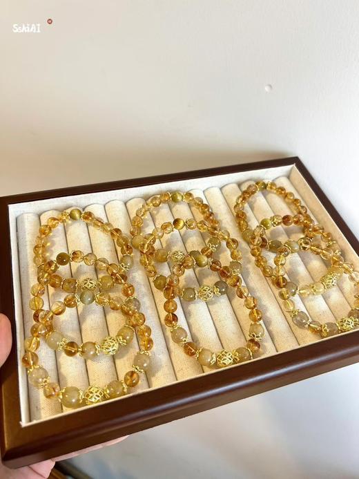 吸金小霸王招财天然黄水晶手链正财偏财通通拿下 商品图2