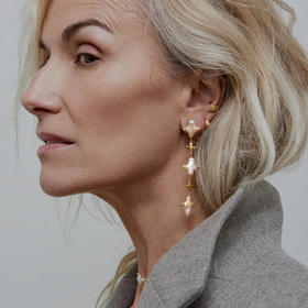 北京仓｜Elise Tsikis-Hellenica-希腊女神 长 珍珠 耳钉［法国设计师］