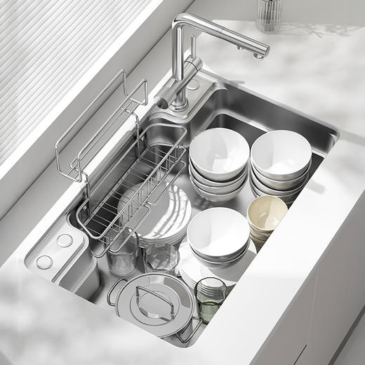 帝王洁具304不锈钢厨房水槽家用洗碗池大单槽OH67010 商品图4