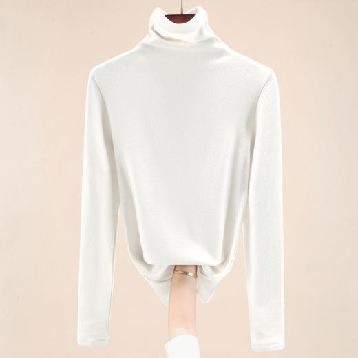 丁摩双面德绒高领安可拉红打底衫女秋冬内搭2024新款发热保暖上衣 商品图2