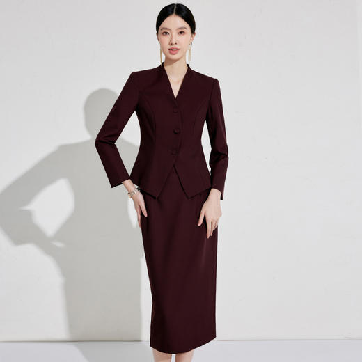 安可拉红西装套装女2026冬职业装 商品图1