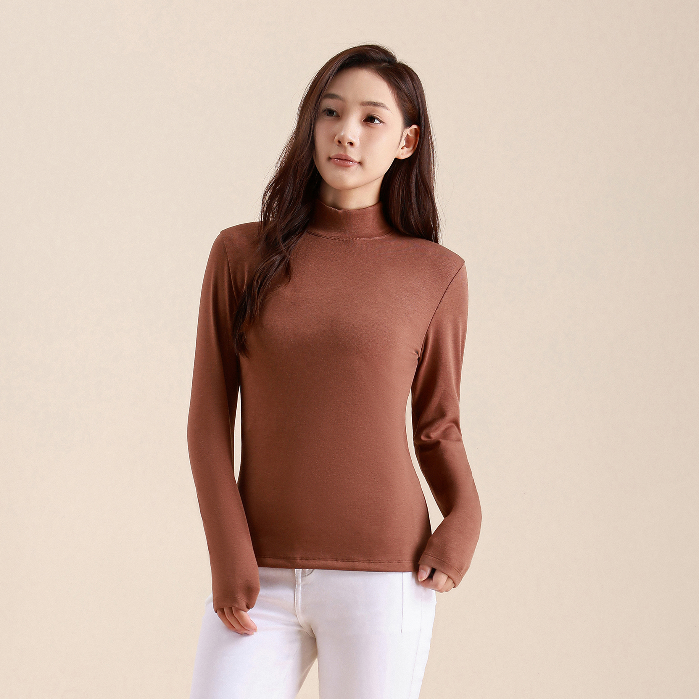 连绵·女士半高领保暖打底