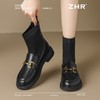 ZHR则则时尚百搭弹力靴2024秋冬新款加绒袜靴瘦瘦靴女靴乐福短靴 商品缩略图6