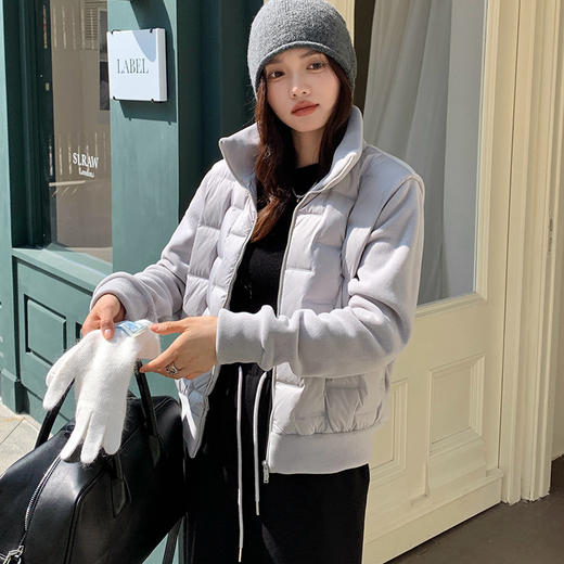 【轻羽摇粒绒外套】秋冬摇粒绒拉链开衫 轻暖羽绒服韩系鸭绒百搭上衣外套 商品图6