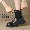 ZHR则则时尚百搭弹力靴2024秋冬新款加绒袜靴瘦瘦靴女靴乐福短靴 商品缩略图3