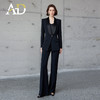AD高级感醋酸领西装套装女总裁范职业装气质显瘦阔腿裤职场两件套 商品缩略图4