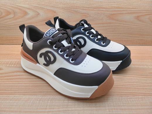 豪行舒适休闲女鞋22309292时尚平底系带厚底潮鞋 商品图2