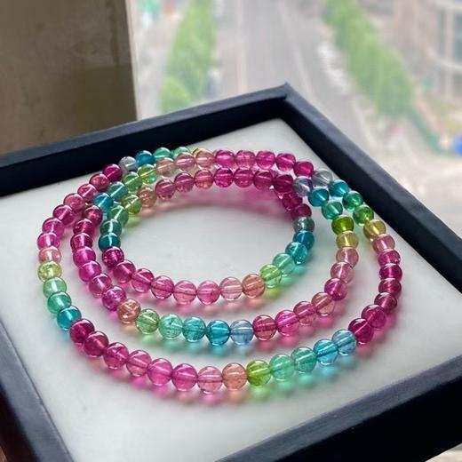 5mm-6mm多圈彩虹碧玺手串 商品图3