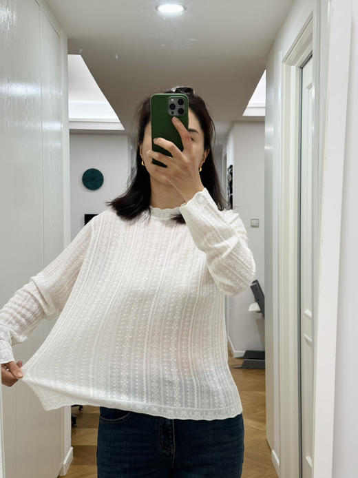 很绝~自留！羊毛蕾丝半高领甜美打底衫【包邮+三天无理由退换】 商品图6