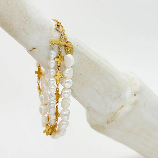 北京仓｜Elise Tsikis-Hydrana-三层 珍珠 手链［法国设计师］ 商品图3