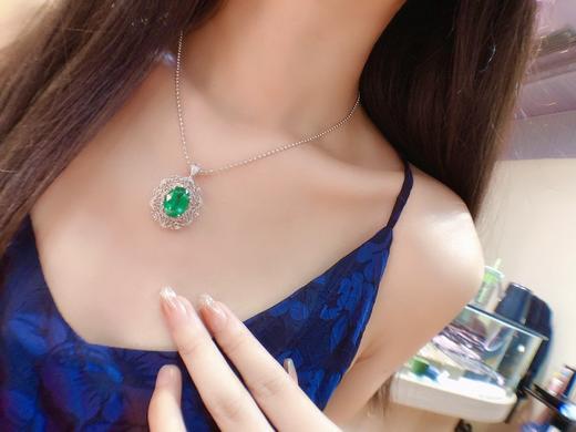 5.5ct刻面祖母绿吊坠戒指 商品图4