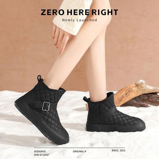 ZHR则则加绒防水雪地靴防滑女鞋2024冬季新款加厚保暖百搭棉鞋女 商品图5