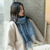 WJ182复古纯色保暖围巾女冬天韩版纯羊毛小披肩逛街围脖24年新RJ011 商品缩略图2