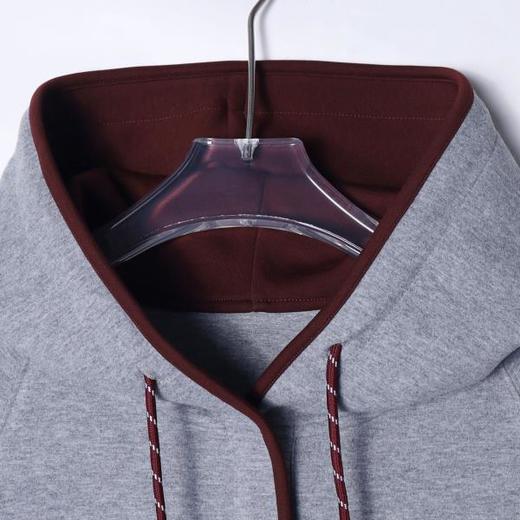 WY578秋冬季新款时尚个性纯色抽绳百搭按扣连帽卫衣休闲宽松上衣 商品图2