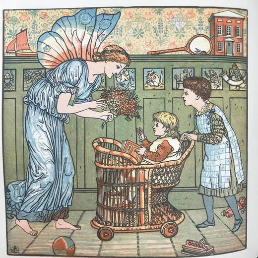 约20世纪早期 宝贝的花束：童谣乐谱集 沃尔特·克兰精美彩色插图 布脊精装32开 商品图2