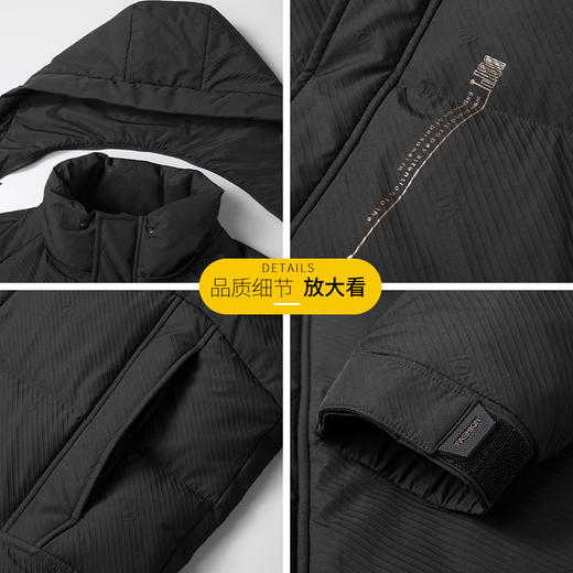 【可拆卸帽】【新款DSF】大依优型大码中长款鸭绒羽绒服外套休闲胖子大码男休闲宽松加肥加大上衣男士 商品图5
