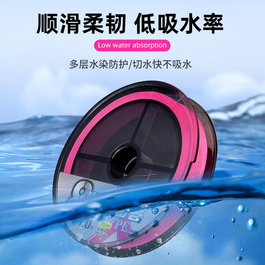 江左&猫影酷客骚粉X8路亚PE线8八编全新水性染色技术超顺滑更环保 商品图4