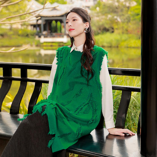 【氧气绿显白】梦浮毛织套头马甲  | 现货加急发 商品图2