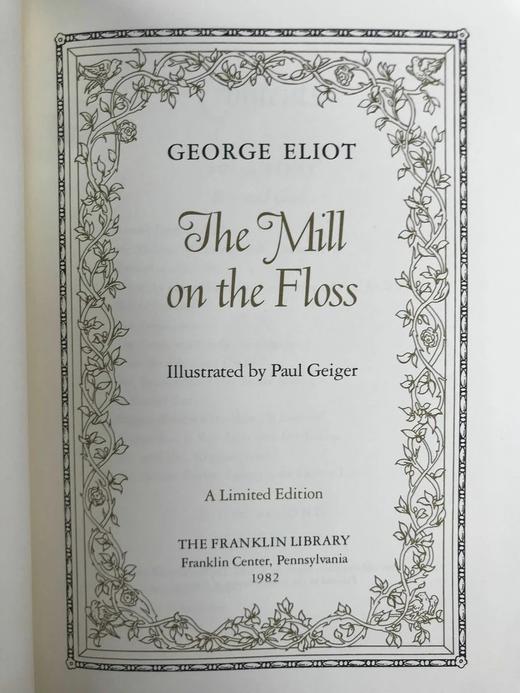 限量版！乔治·艾略特《弗洛斯河上的磨坊》 配多幅精美插图 豪华皮装18开 商品图3