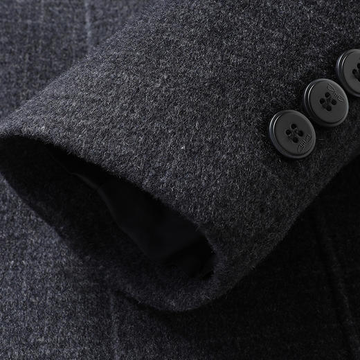 【可拆卸内胆】【新款DLC】大依优型品质双面呢羊毛呢大衣外套商务夹克男宽松加肥加大码上衣胖子正装休闲 商品图6