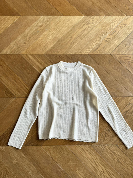 很绝~自留！羊毛蕾丝半高领甜美打底衫【包邮+三天无理由退换】 商品图4