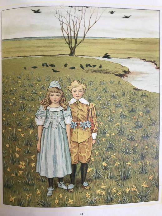 约20世纪早期 托马斯·克兰设计超美书页《在家中》 配多幅彩色插图 布脊精装大32开 商品图13