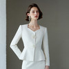 AD白色小香风套装2024减龄搭配一整套秋装高级肌理感收腰长袖外套 商品缩略图5