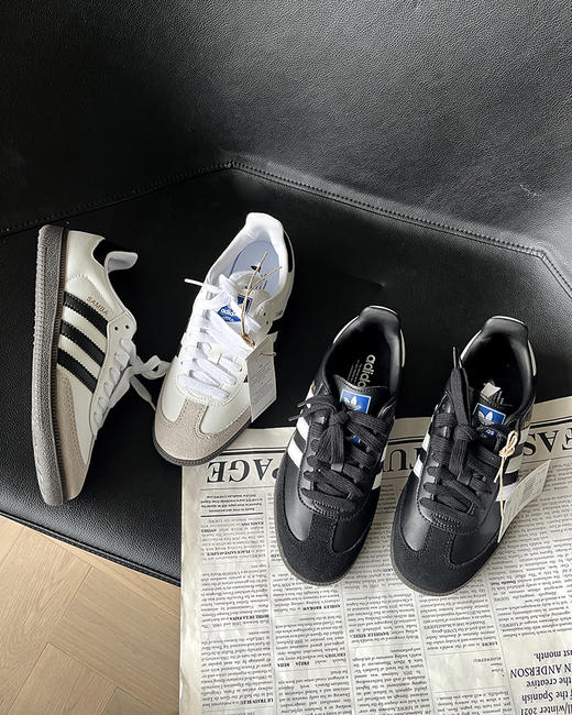 现货 THS 11.25-无 阿·迪家 情侣款 简约轻便德训鞋 samba系列经典板鞋 2色 QZ099 商品图5