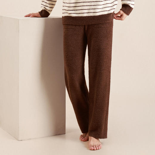 连绵·男女款半边绒条纹家居服 商品图12