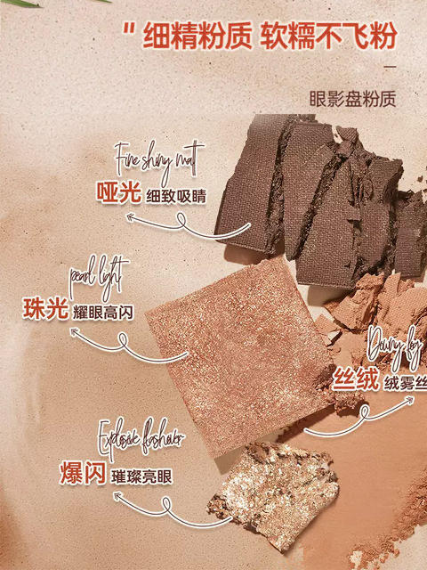 AKF七色眼影盘大地色系哑光一盘多用不脱妆高光腮红提亮新手日常淡妆 商品图2