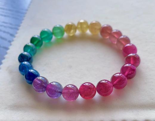 8mm-9mm单圈彩虹碧玺手串 商品图2