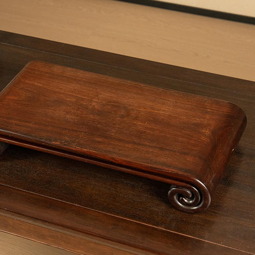 清 红木书卷式套几 商品图2