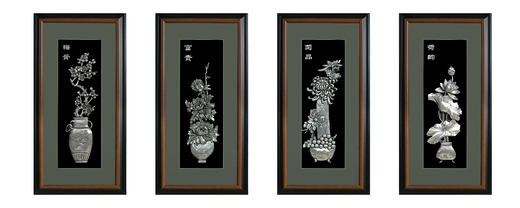 【花开四季】纯银壁画装饰画挂画 商品图0