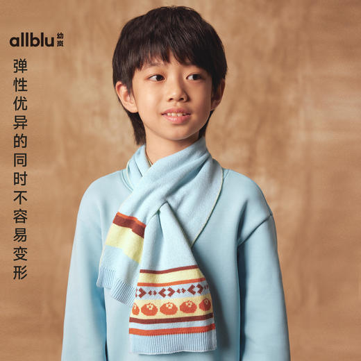 【粉丝专属】allblu幼岚儿童围巾女童男童冬季保暖秋冬款围脖柔软舒适洋气时尚 商品图3