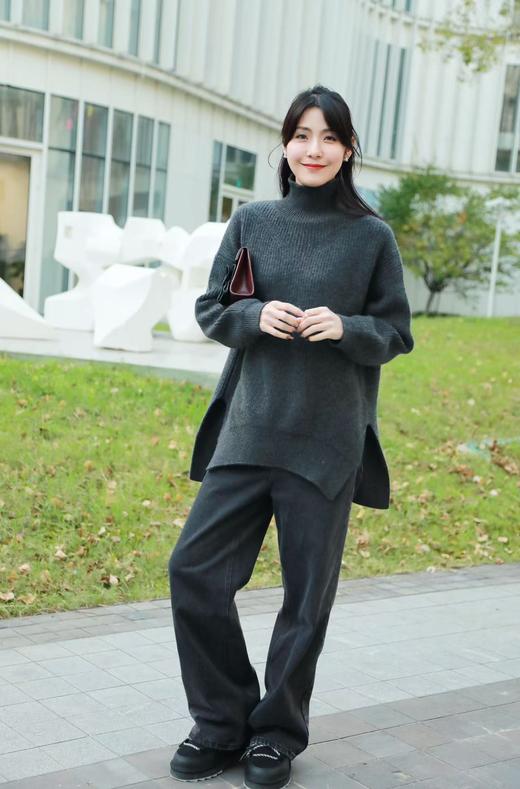 MAISON COVET 纯山羊绒半高领绞花上衣外套 商品图3