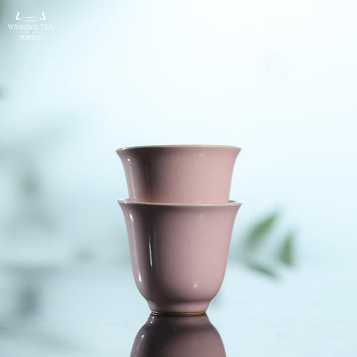 问鼎汝瓷粉汝花神杯一对 商品图0