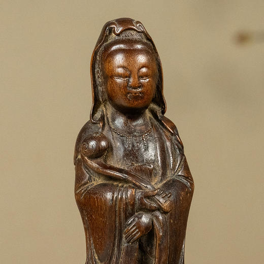 清 沉香木雕如意观音 商品图2