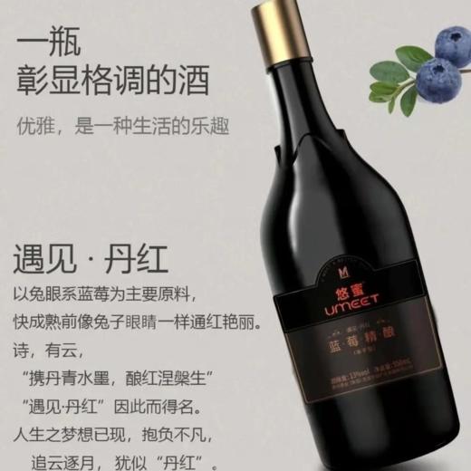 茅台悠蜜蓝莓精酿  遇见丹红  13度半干型果味红酒  整箱550ml*6瓶礼盒装包邮 商品图2