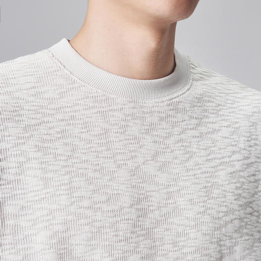 竹节肌理提花男士卫衣2024秋款宽松休闲卫衣男55586 商品图2