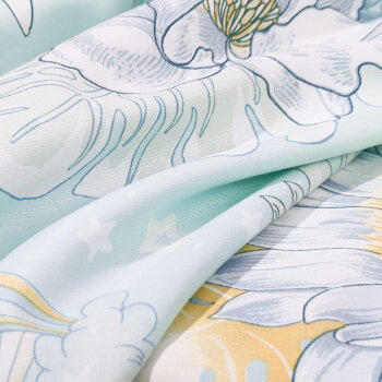 富安娜家纺床上四件套纯棉 100%全棉床单 双人加大床品 被套230*229cm /床上用品 /三件套/四件套/多件套 /四件套 商品图1