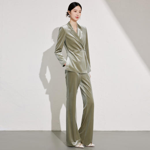 新中式西装套装女2026新款秋冬丝绒职业装 商品图9