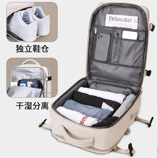 维多利亚旅行者短途旅行登山出差电脑包双肩包USB充电背包7051（SGJW） 商品图11