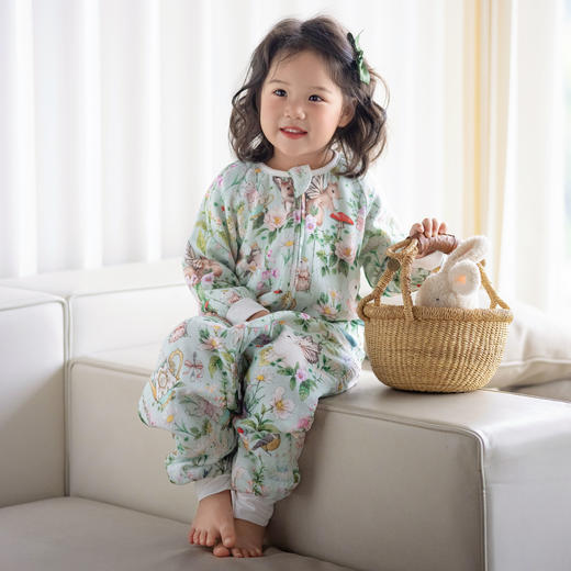 【云优选】BabyStormi宝宝 四层/六层 睡袋竹纤维纱布睡衣家居春秋男女童分腿防踢被（周六日不发货） 商品图4